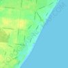 Carte topographique Valeria del Mar, altitude, relief