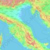 Carte topographique Pesaro e Urbino, altitude, relief