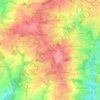 Carte topographique Les Coussières, altitude, relief