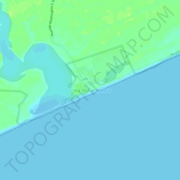 Carte topographique Praia de Carapebus, altitude, relief