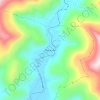 Carte topographique Mascarada, altitude, relief