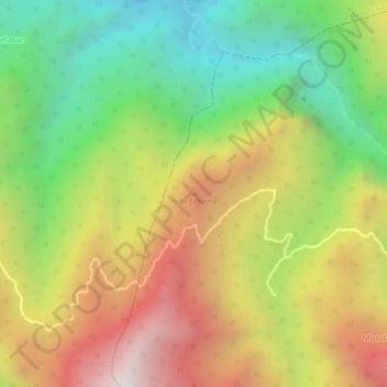 Carte topographique Buttu Palepong, altitude, relief