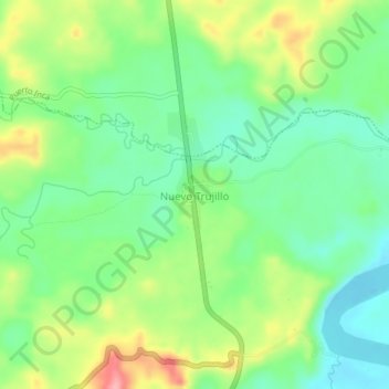 Carte topographique Nuevo Trujillo, altitude, relief