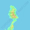 Carte topographique Kepulauan Talaud, altitude, relief