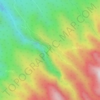 Carte topographique sekeper waterfall, altitude, relief