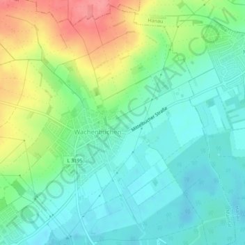 Carte topographique Am Lindenbaum, altitude, relief