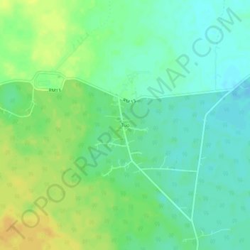 Carte topographique Tuo, altitude, relief