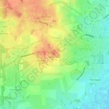 Carte topographique Kuiperberg, altitude, relief