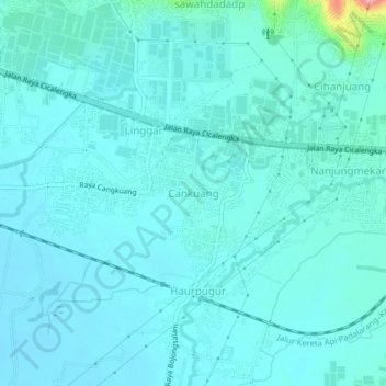 Carte topographique Cankuang, altitude, relief
