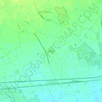 Carte topographique Fagnano, altitude, relief