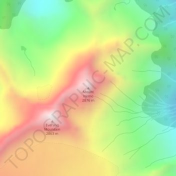 Carte topographique Mount Nemo, altitude, relief
