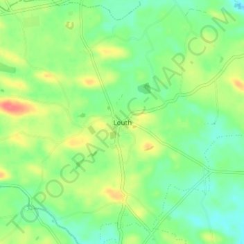 Carte topographique Louth, altitude, relief
