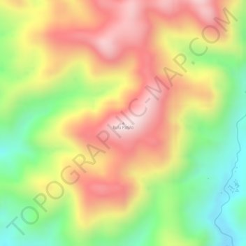 Carte topographique Bulu Palolo, altitude, relief