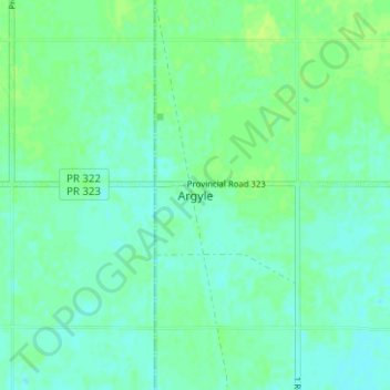 Carte topographique Argyle, altitude, relief