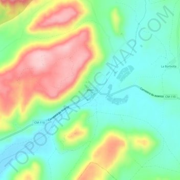 Carte topographique Imón, altitude, relief