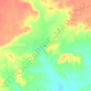 Carte topographique Tinfouchy, altitude, relief
