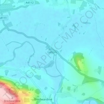 Carte topographique Letton, altitude, relief