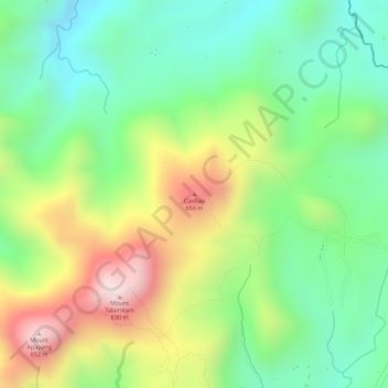 Carte topographique Cariliao, altitude, relief