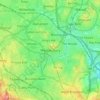Carte topographique Wednesbury, altitude, relief