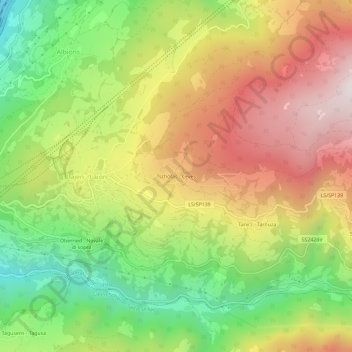 Carte topographique Ceves, altitude, relief