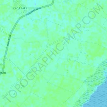 Carte topographique Leverton Outgate, altitude, relief