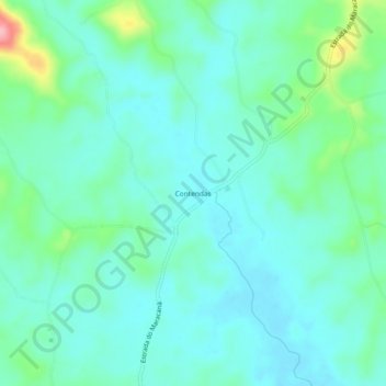 Carte topographique Contendas, altitude, relief