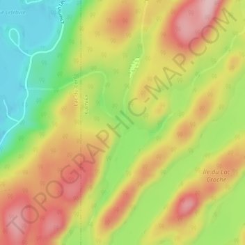 Carte topographique Lac Longeau, altitude, relief