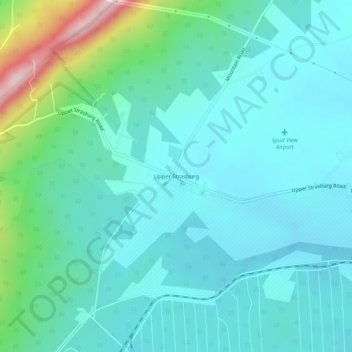 Carte topographique Upper Strasburg, altitude, relief