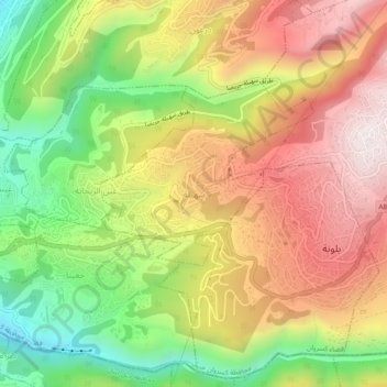 Carte topographique Sehaile, altitude, relief