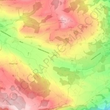 Carte topographique Ziswil, altitude, relief