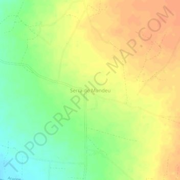 Carte topographique Serra do Mundeu, altitude, relief
