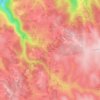 Carte topographique Les Landes-Ouest, altitude, relief