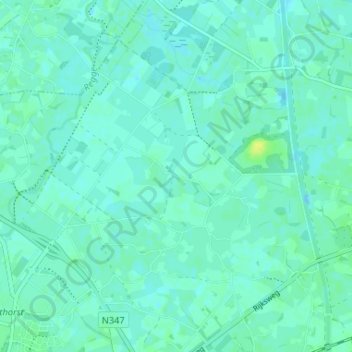 Carte topographique Zeldam, altitude, relief