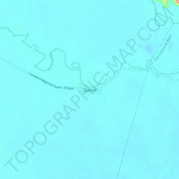 Carte topographique Sucre, altitude, relief