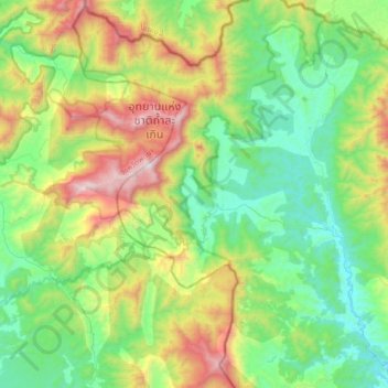 Carte topographique Yot, altitude, relief