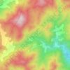 Carte topographique 치인리, altitude, relief