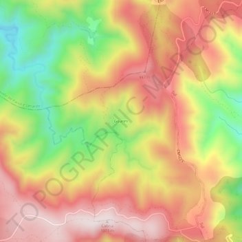 Carte topographique Gourim, altitude, relief