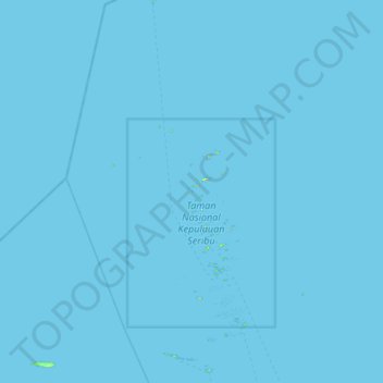 Carte topographique Pulau Lipan, altitude, relief