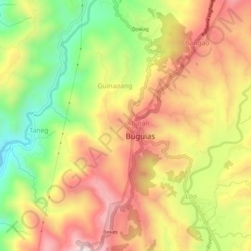 Carte topographique Ambabag, altitude, relief