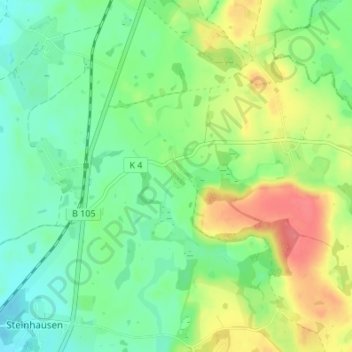 Carte topographique Ilow, altitude, relief