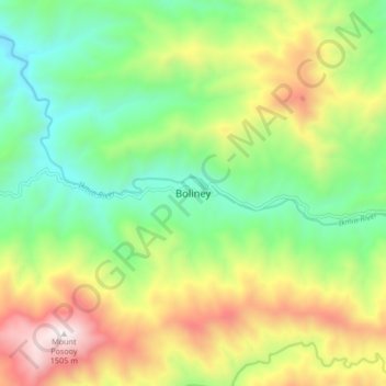 Carte topographique Boliney, altitude, relief
