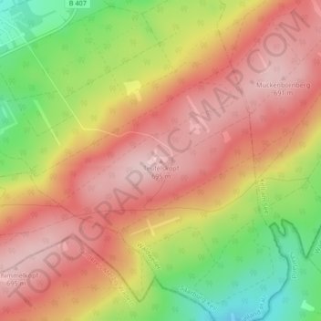 Carte topographique Teufelskopf, altitude, relief