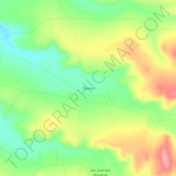 Carte topographique Tibuna, altitude, relief