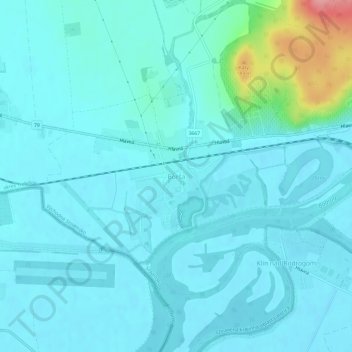 Carte topographique Borša, altitude, relief