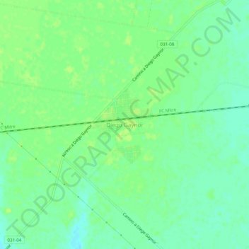 Carte topographique Diego Gaynor, altitude, relief