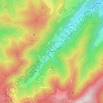 Carte topographique La Petite Liepvre, altitude, relief
