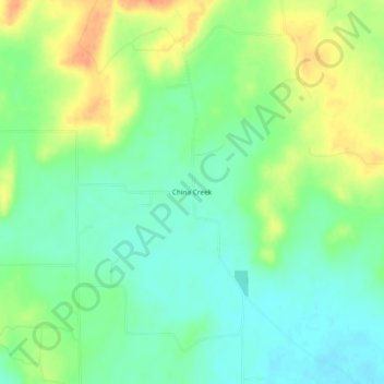 Carte topographique China Creek, altitude, relief