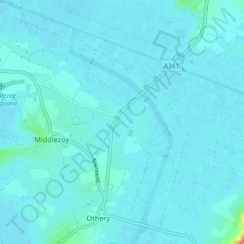 Carte topographique Greylake, altitude, relief