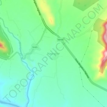 Carte topographique Nasrapur, altitude, relief