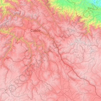 Carte topographique Provincia de Acomayo, altitude, relief